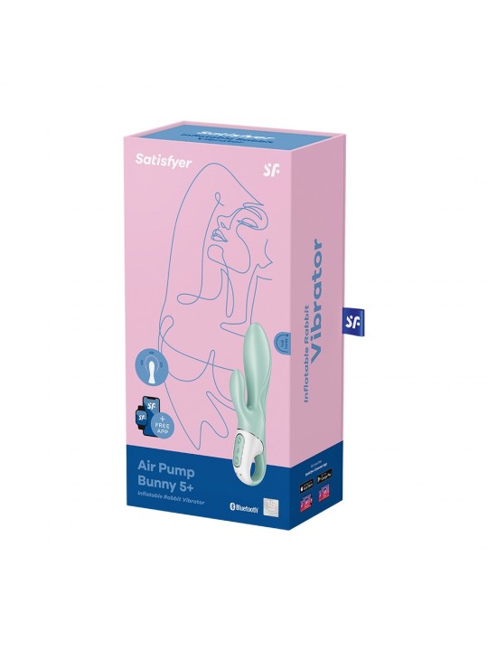VIBRADOR INSUFLÁVEL AIR PUMP BUNNY 5 COM APLICAÇÃO CONNECT SATISFYER