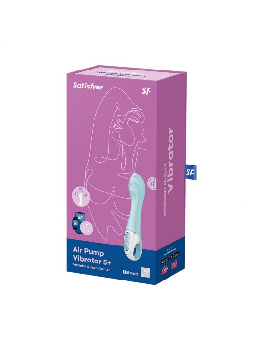 VIBRADOR INSUFLÁVEL AIR PUMP 5 COM APLICAÇÃO CONNECT SATISFYER