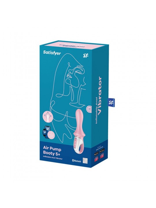 VIBRADOR ANAL INSUFLÁVEL AIR PUMP BOOTY 5 COM APLICAÇÃO CONNECT SATISFYER