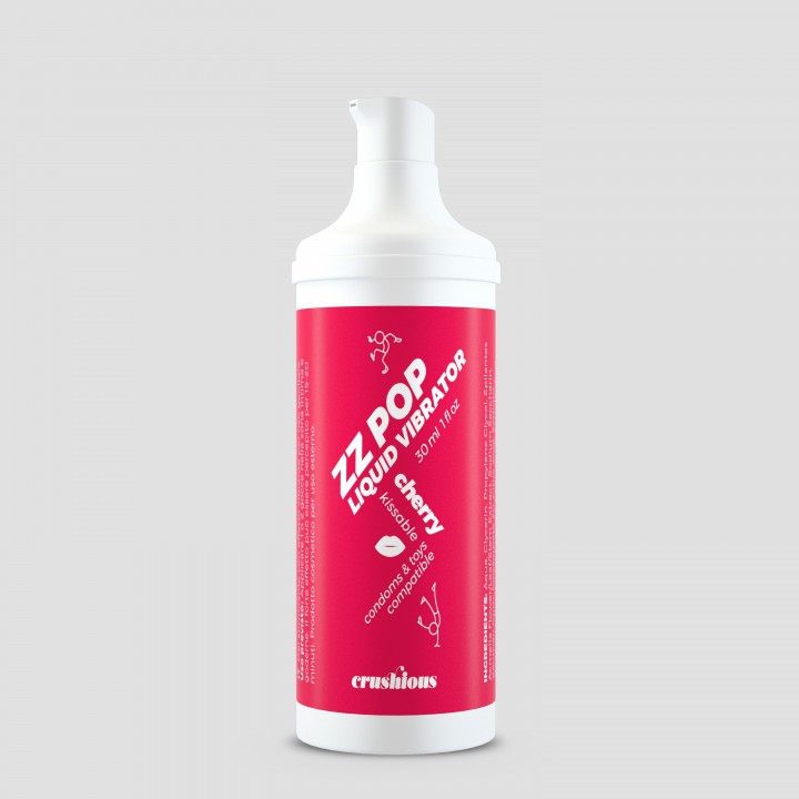VIBRADOR LÍQUIDO ZZ POP COM AROMA CEREJA 30ML CRUSHIOUS