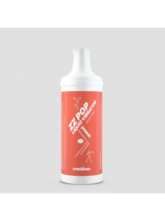 VIBRADOR LÍQUIDO ZZ POP COM AROMA PÊSSEGO 30ML CRUSHIOUS