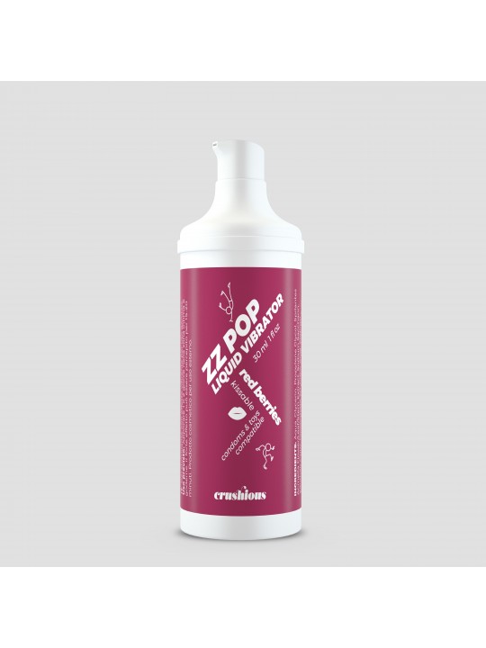 VIBRADOR LÍQUIDO ZZ POP COM AROMA FRUTOS VERMELHOS 30ML CRUSHIOUS