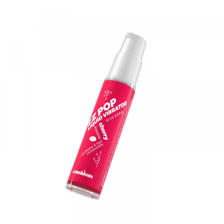 VIBRADOR LÍQUIDO ZZ POP COM AROMA CEREJA 10ML CRUSHIOUS