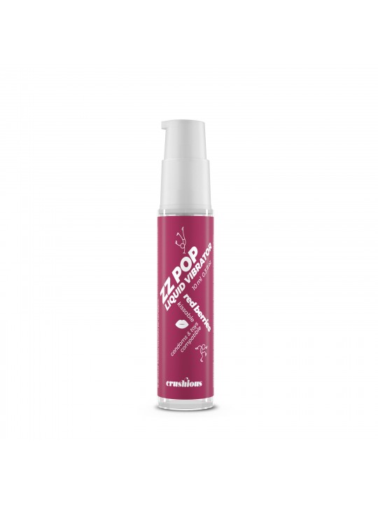 VIBRADOR LÍQUIDO ZZ POP COM AROMA FRUTOS VERMELHOS 10ML CRUSHIOUS