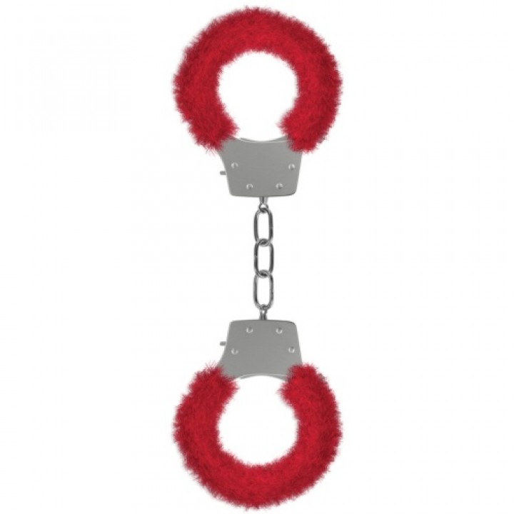 ALGEMAS COM PELUCHE PLEASURE FURRY HANDCUFFS VERMELHAS