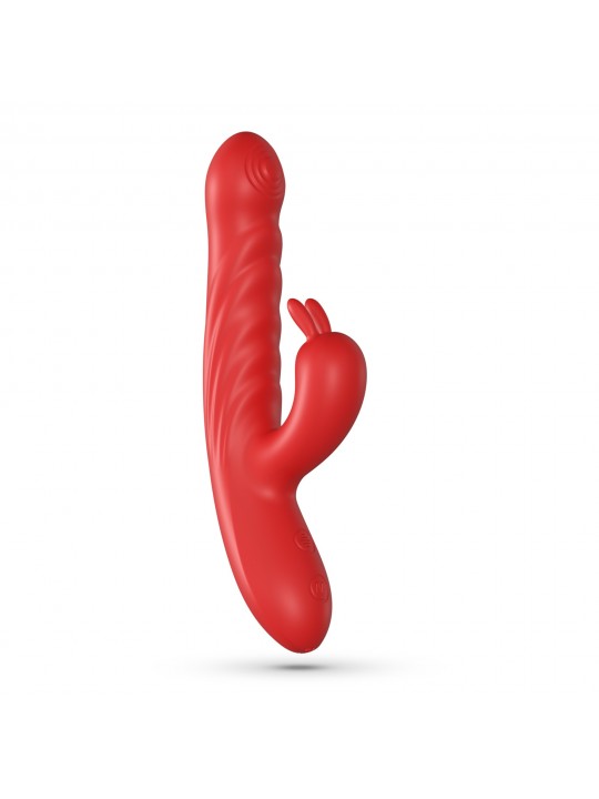 LAPIN VIBRADOR RECARREGÁVEL RABBIT COM IMPULSO VERMELHO CRUSHIOUS