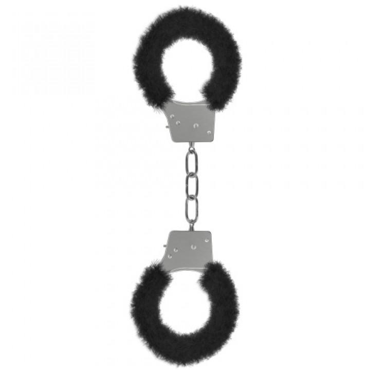 ALGEMAS COM PELUCHE BEGINNER'S FURRY HANDCUFFS PRETAS