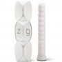 VIBRADOR RECARREGÁVEL COM AQUECIMENTO ZIG ZAG BRANCO