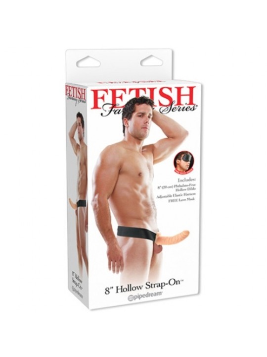 STRAP-ON OCO 8'' HOLLOW FETISH FANTASY SERIES BRANCO