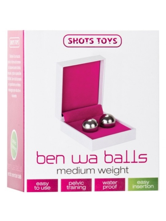 BOLAS VAGINAIS BEN WA BALLS MEDIUM WEIGHT PRATEADAS