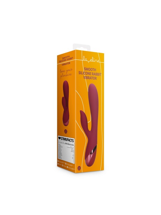 VIBRADOR SMOOTH SILICONE RABBIT DARK CHERRY LOVELINE