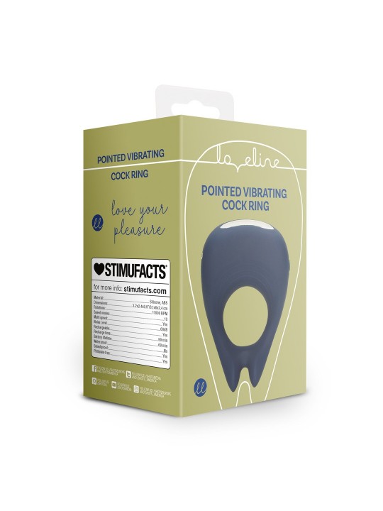 ANEL PARA O PÉNIS COM VIBRAÇÃO POINTED BALTIC BLUE LOVELINE