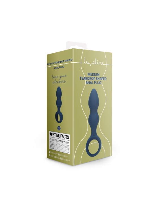 PLUG ANAL FORMA DE LÁGRIMA MEDIUM BALTIC BLUE LOVELINE
