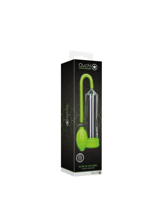 BOMBA PARA O PÉNIS FLUORESCENTE CLASSIC PUMP GLOW IN THE DARK OUCH!