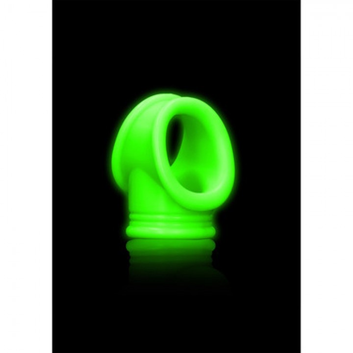 ANEL PARA O PÉNIS E TESTICULOS FLUORESCENTE GLOW IN THE DARK OUCH!
